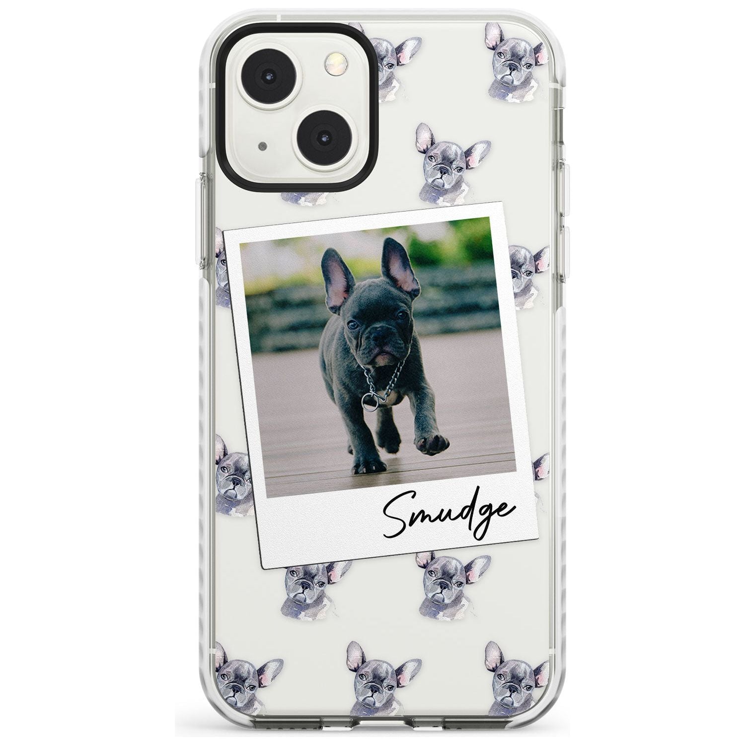 Personalised French Bulldog, Grey - Dog Photo Custom Phone Case iPhone 13 Mini / Impact Case Blanc Space