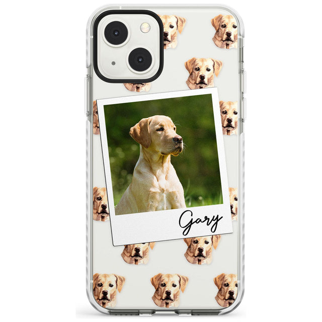 Personalised Labrador, Tan - Dog Photo Custom Phone Case iPhone 13 Mini / Impact Case Blanc Space