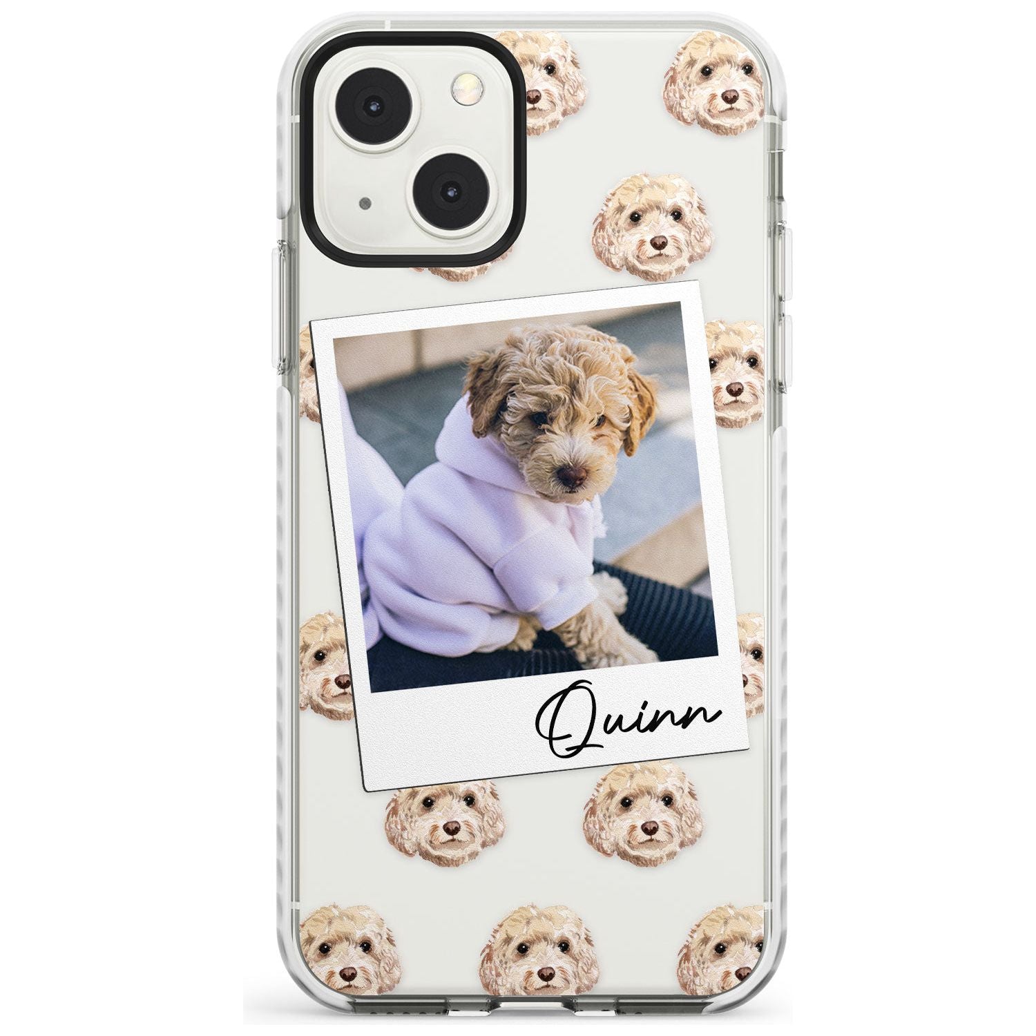 Personalised Cockapoo, Cream - Dog Photo Custom Phone Case iPhone 13 Mini / Impact Case Blanc Space