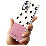 Personalised Pink Border Polka Dot Custom Phone Case iPhone 15 Pro Max / Black Impact Case,iPhone 15 Plus / Black Impact Case,iPhone 15 Pro / Black Impact Case,iPhone 15 / Black Impact Case,iPhone 15 Pro Max / Impact Case,iPhone 15 Plus / Impact Case,iPhone 15 Pro / Impact Case,iPhone 15 / Impact Case,iPhone 15 Pro Max / Magsafe Black Impact Case,iPhone 15 Plus / Magsafe Black Impact Case,iPhone 15 Pro / Magsafe Black Impact Case,iPhone 15 / Magsafe Black Impact Case,iPhone 14 Pro Max / Black Impact Case,iP