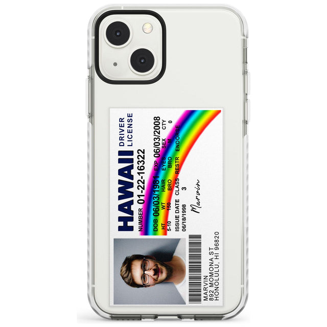 Personalised Hawaii Driving License Impact Phone Case for iPhone 13 & 13 Mini