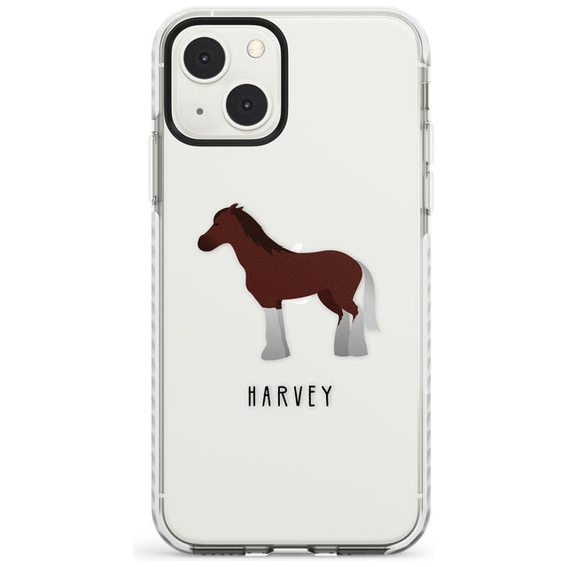 Personalised Brown Horse Impact Phone Case for iPhone 13 & 13 Mini