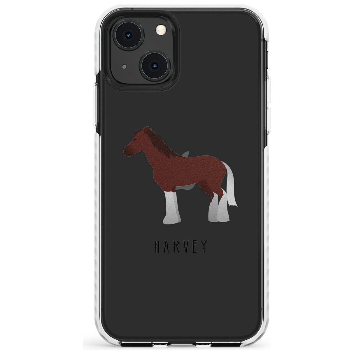 Personalised Brown Horse Impact Phone Case for iPhone 13 & 13 Mini