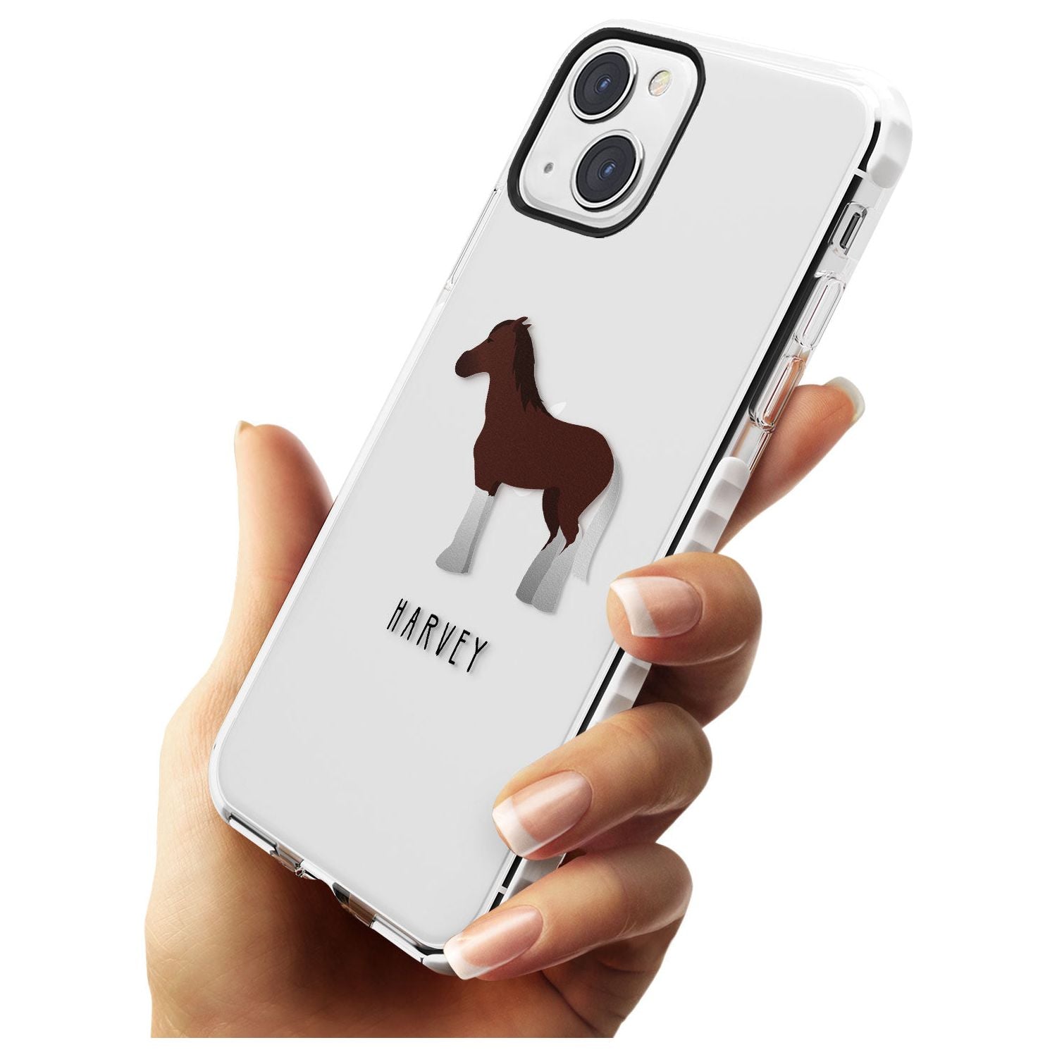 Personalised Brown Horse Impact Phone Case for iPhone 13 & 13 Mini