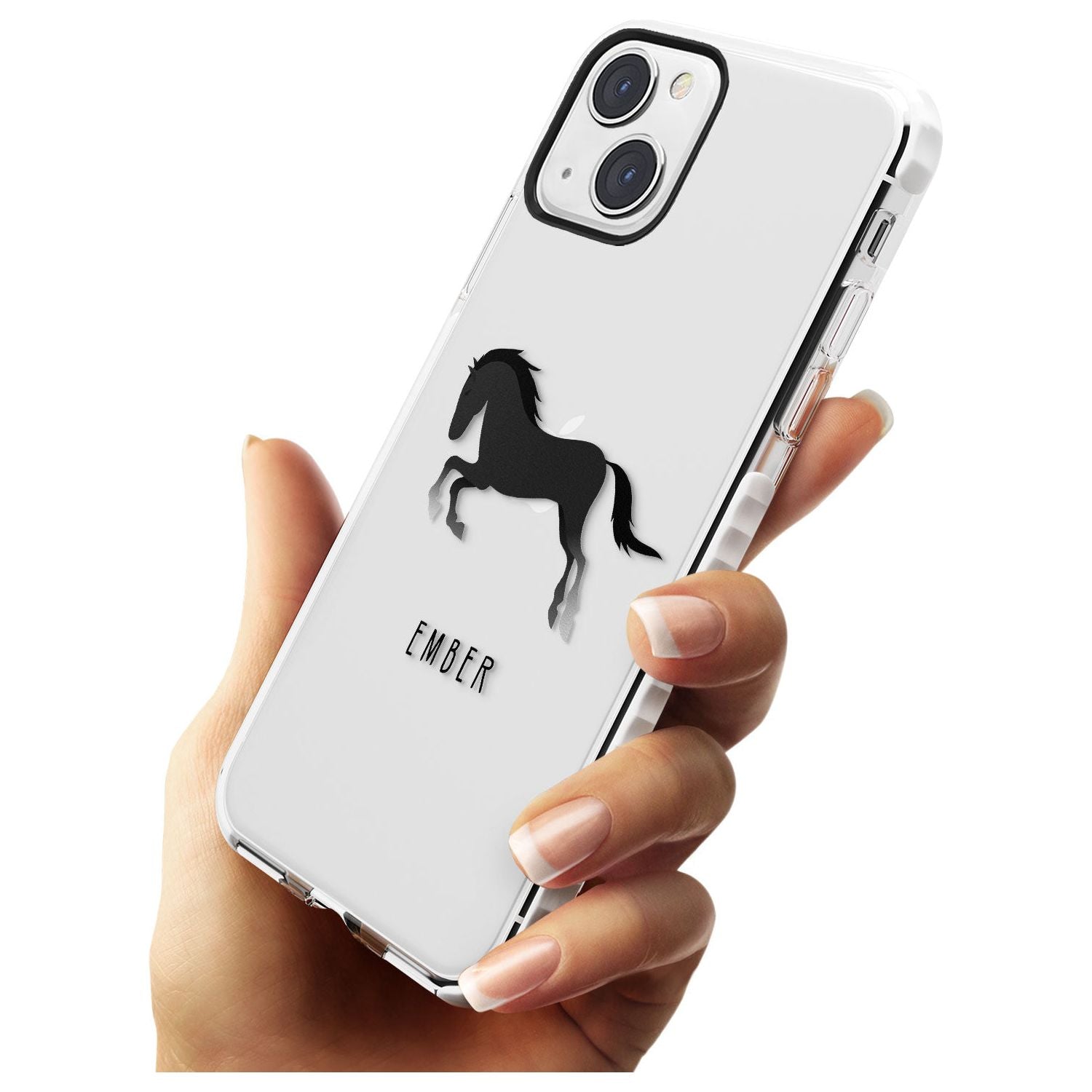 Personalised Black Horse Impact Phone Case for iPhone 13 & 13 Mini
