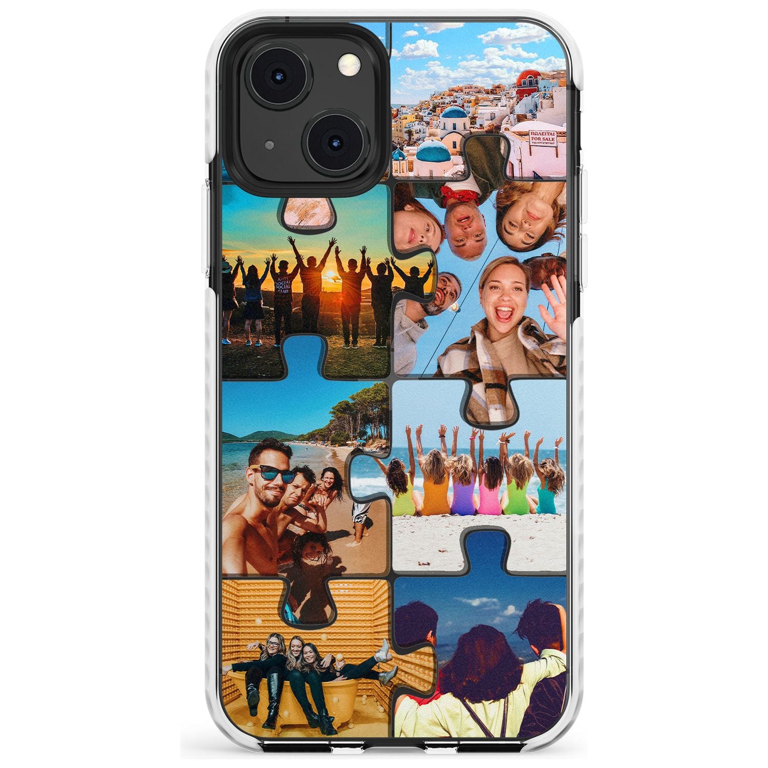 Personalised Jigsaw Photo Grid Impact Phone Case for iPhone 13 & 13 Mini