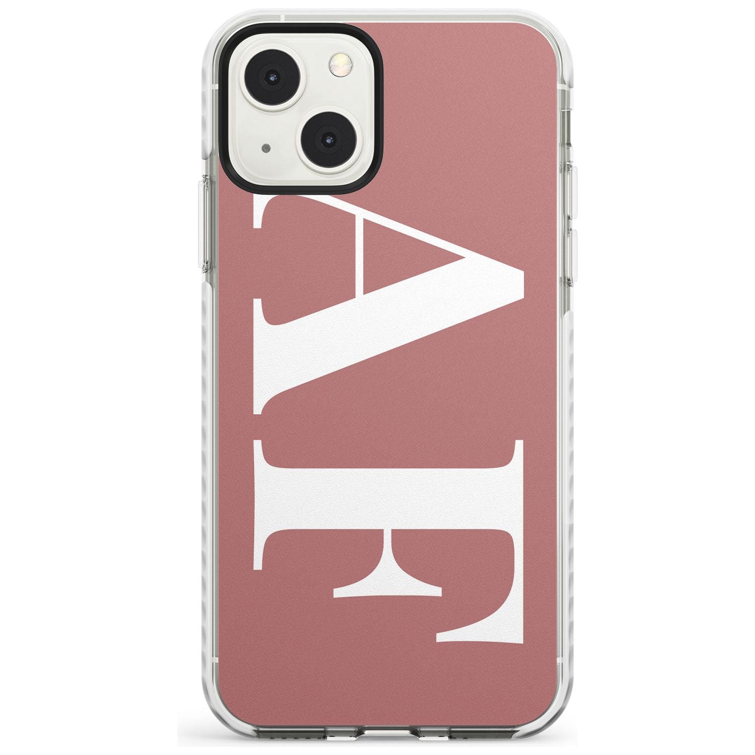 Personalised White & Rose Personalised Custom Phone Case iPhone 13 Mini / Impact Case Blanc Space