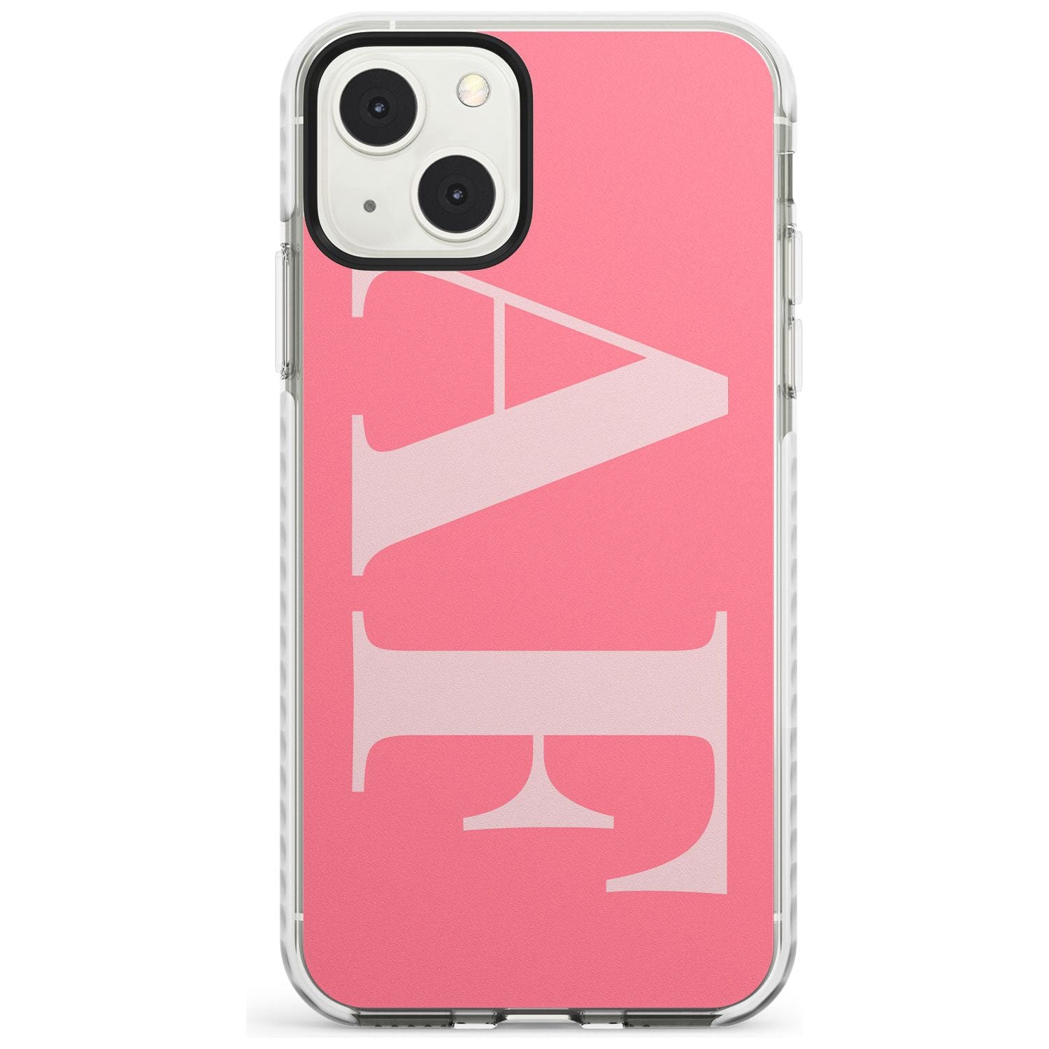 Personalised Light & Dark Pink Personalised Custom Phone Case iPhone 13 Mini / Impact Case Blanc Space