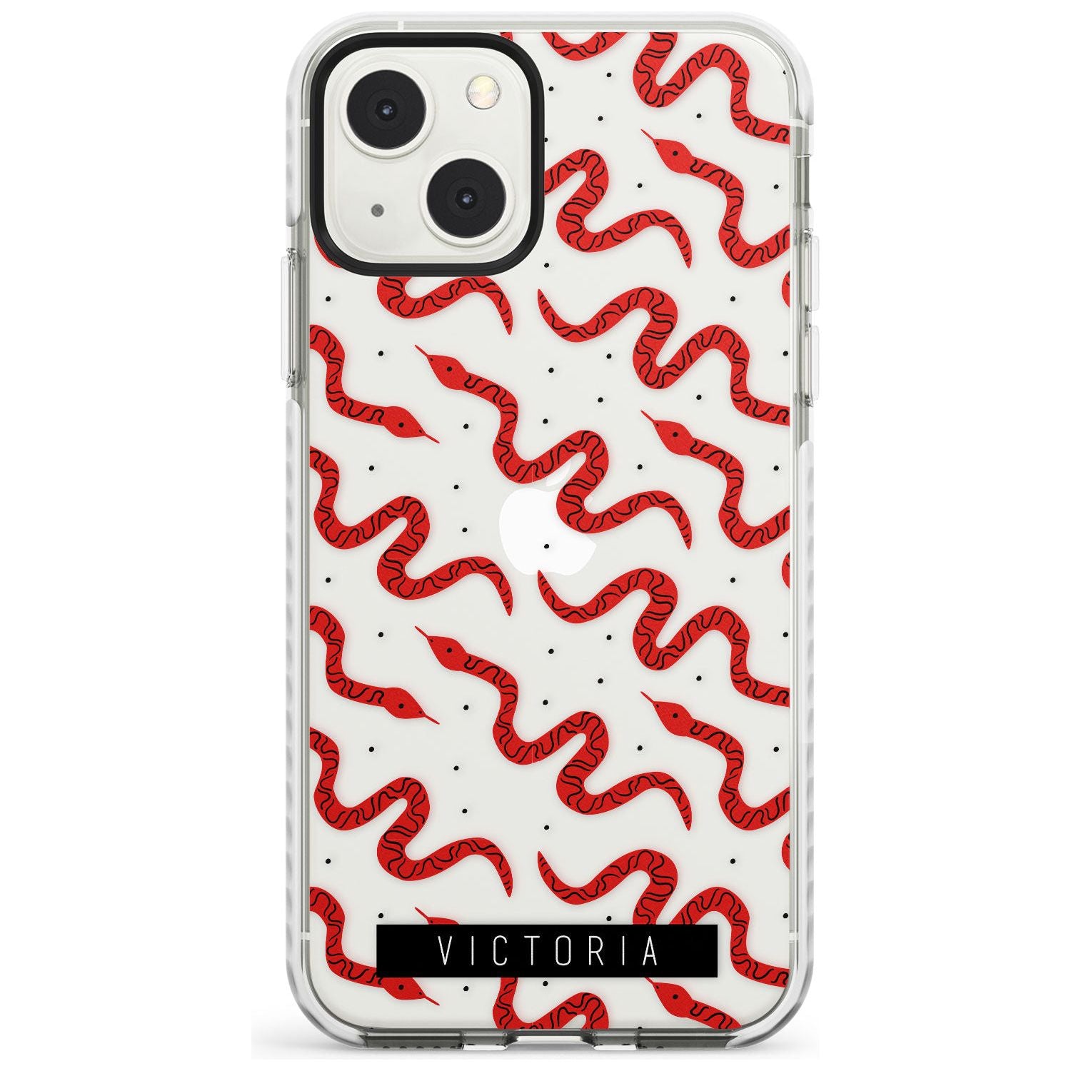 Personalised Snake Pattern Custom Phone Case iPhone 13 Mini / Impact Case Blanc Space