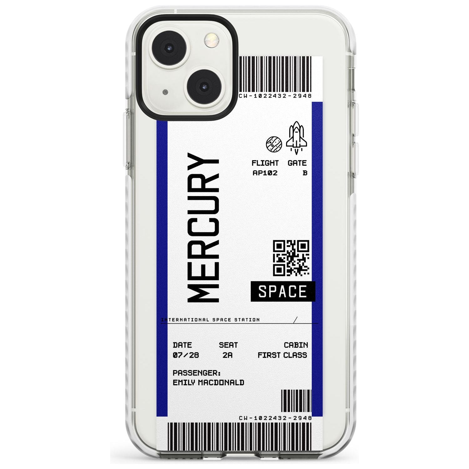 Personalised Mercury Space Travel Ticket