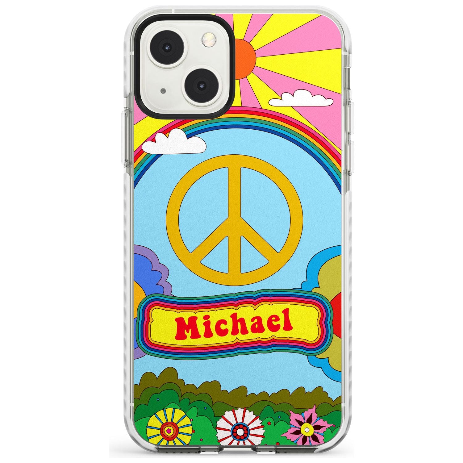 Personalised Happy Days Phone Case iPhone 13 Mini / Impact Case Blanc Space