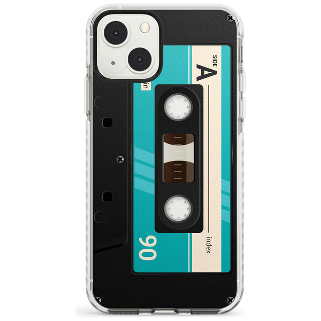 Personalised Dark Cassette Custom Phone Case iPhone 13 Mini / Impact Case Blanc Space
