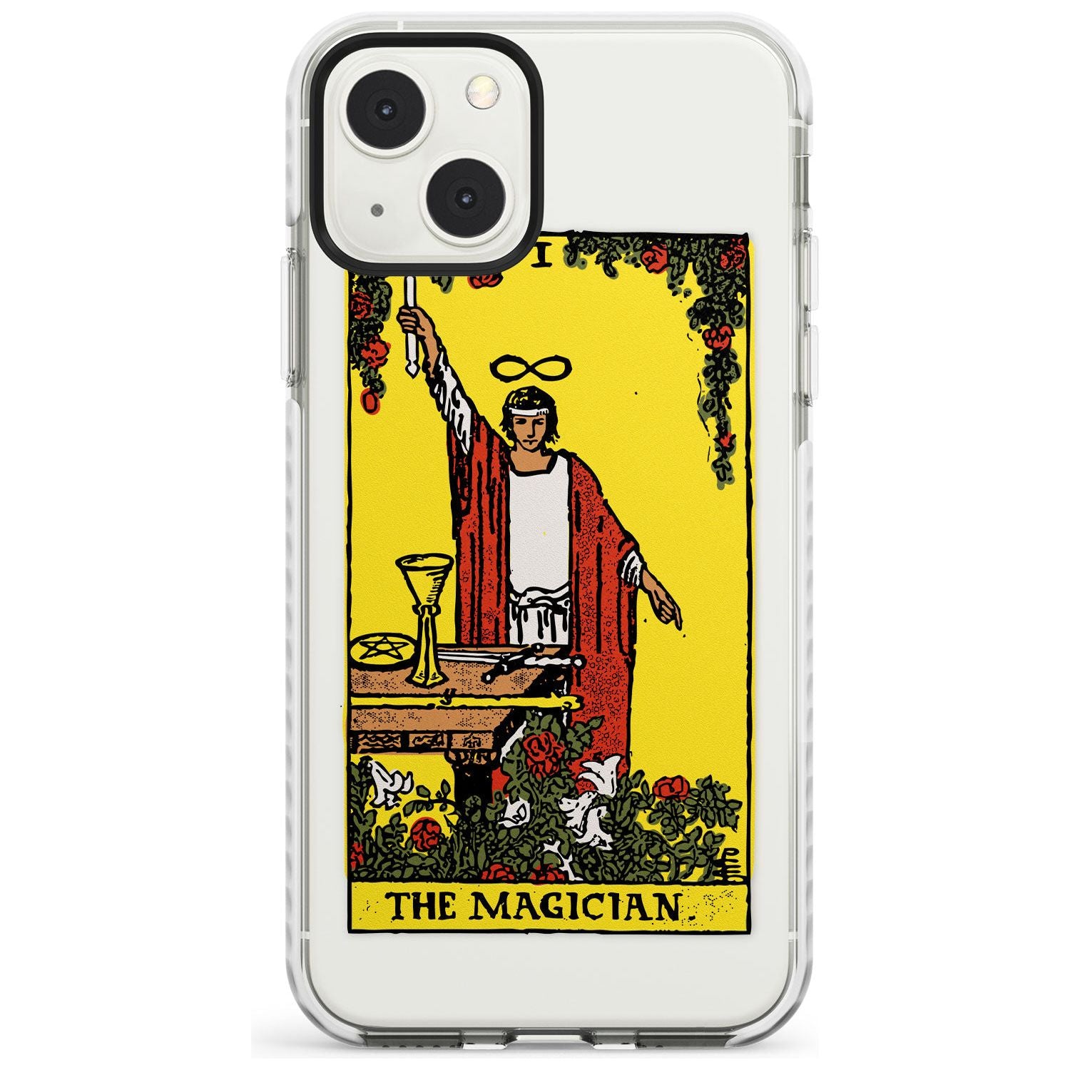 Personalised The Magician Tarot Card - Colour Phone Case iPhone 13 Mini / Impact Case Blanc Space