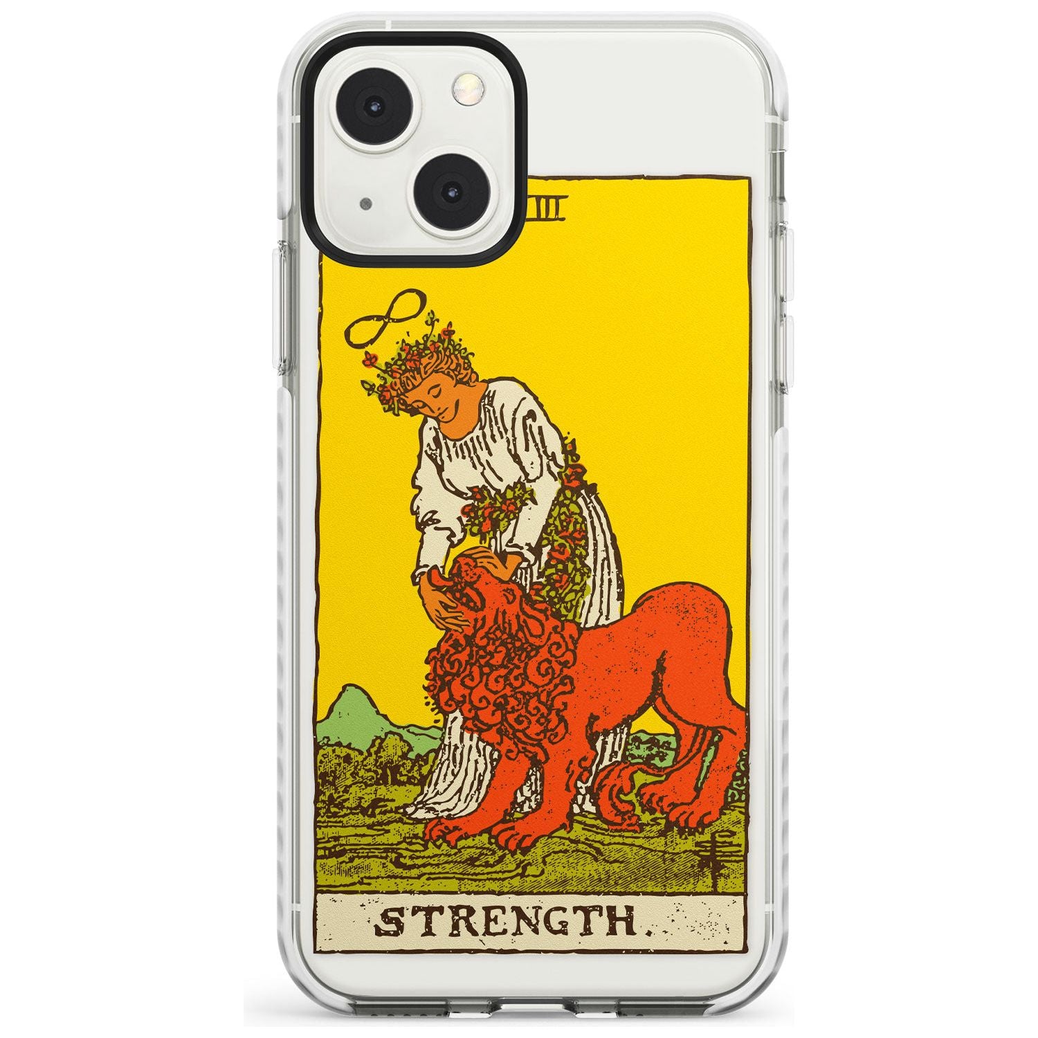 Personalised Strength Tarot Card - Colour Custom Phone Case iPhone 13 Mini / Impact Case Blanc Space