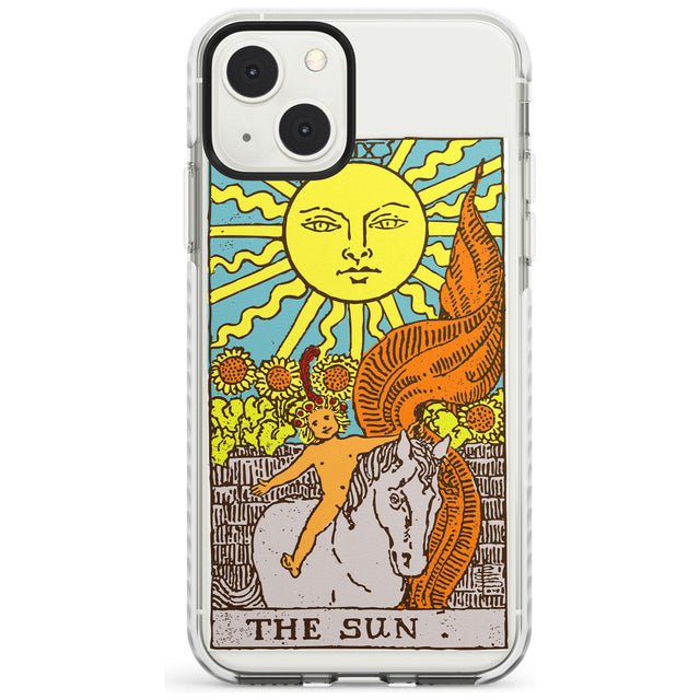 Personalised The Sun Tarot Card - Colour Custom Phone Case iPhone 13 Mini / Impact Case Blanc Space