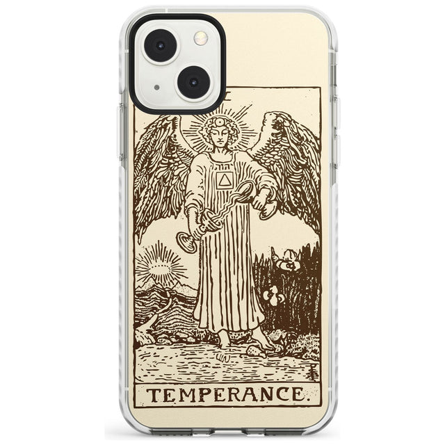 Personalised Temperance Tarot Card - Solid Cream Custom Phone Case iPhone 13 Mini / Impact Case Blanc Space