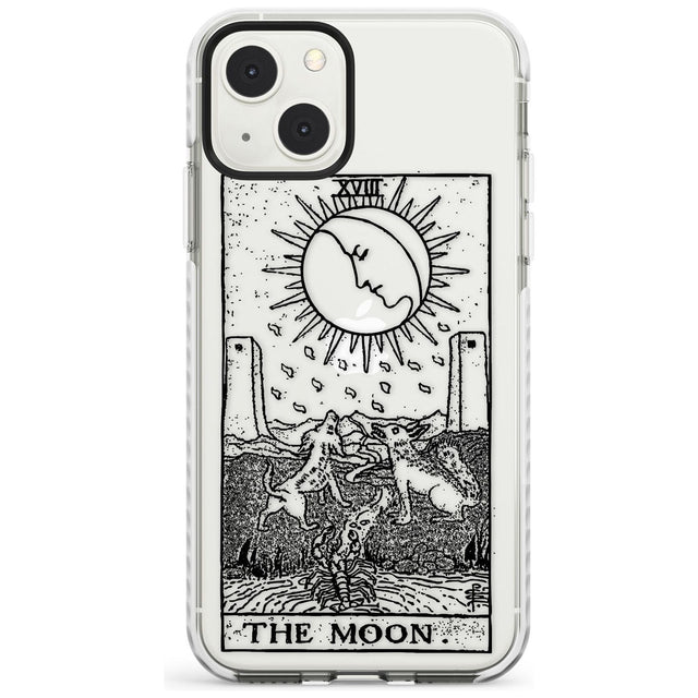 Personalised The Moon Tarot Card - Transparent Custom Phone Case iPhone 13 Mini / Impact Case Blanc Space