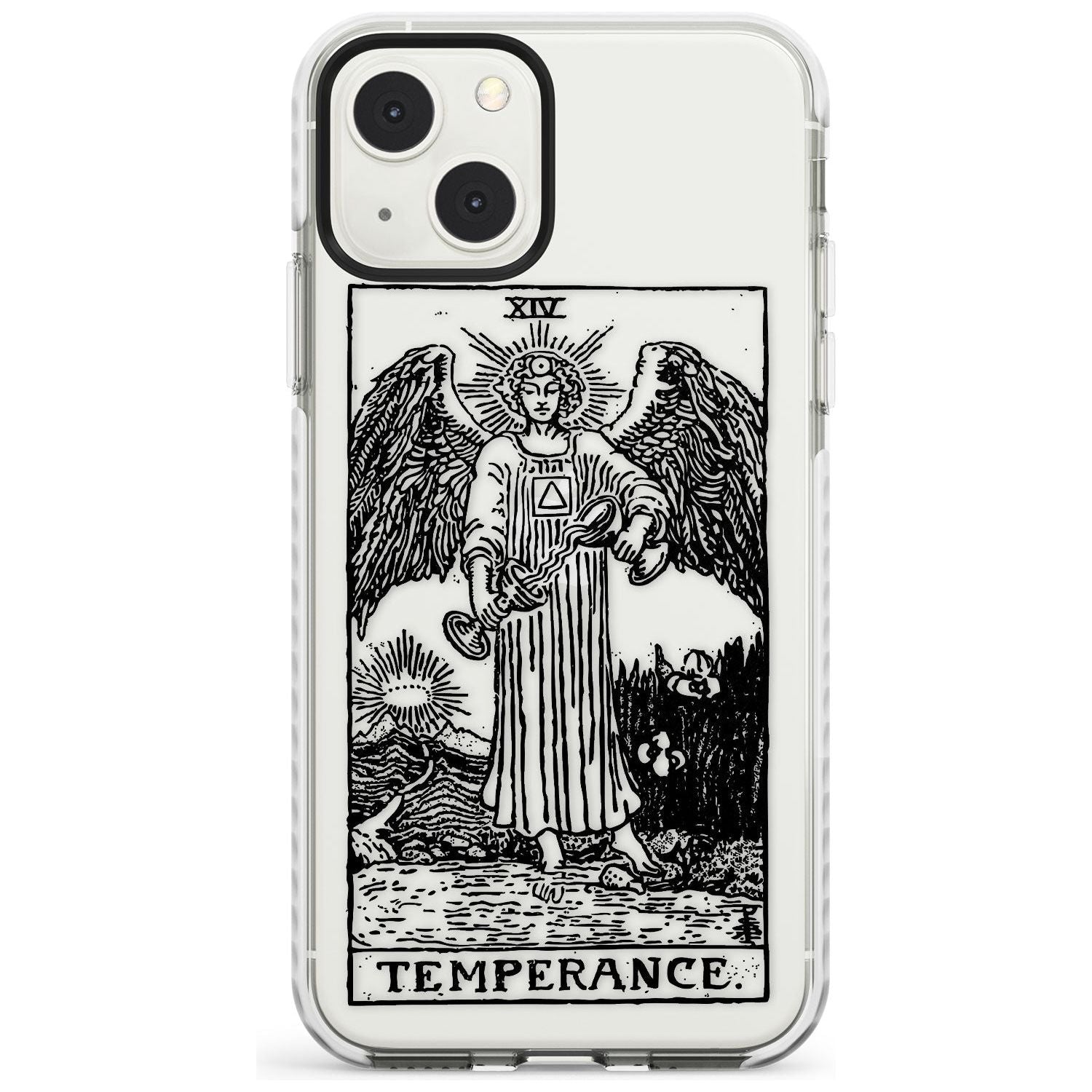 Personalised Temperance Tarot Card - Transparent Custom Phone Case iPhone 13 Mini / Impact Case Blanc Space