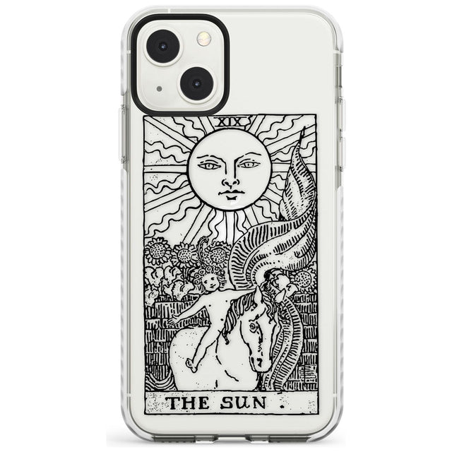 Personalised The Sun Tarot Card - Transparent Custom Phone Case iPhone 13 Mini / Impact Case Blanc Space