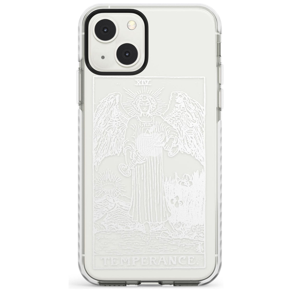 Personalised Temperance Tarot Card - White Transparent Custom Phone Case iPhone 13 Mini / Impact Case Blanc Space