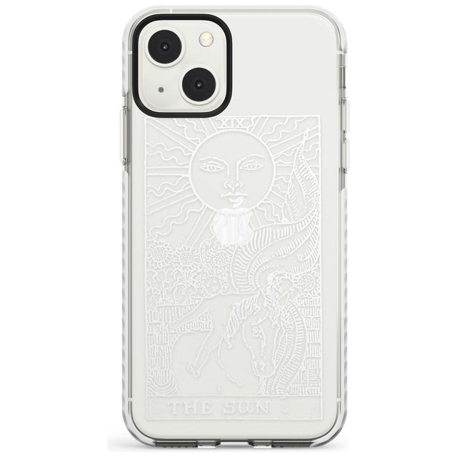 Personalised The Sun Tarot Card - White Transparent Custom Phone Case iPhone 13 Mini / Impact Case Blanc Space