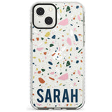 Personalised Terrazzo Custom Phone Case iPhone 13 Mini / Impact Case Blanc Space