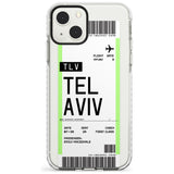 Personalised Tel Aviv Boarding Pass Custom Phone Case iPhone 13 Mini / Impact Case Blanc Space