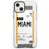 Personalised Miami Boarding Pass Custom Phone Case iPhone 13 Mini / Impact Case Blanc Space