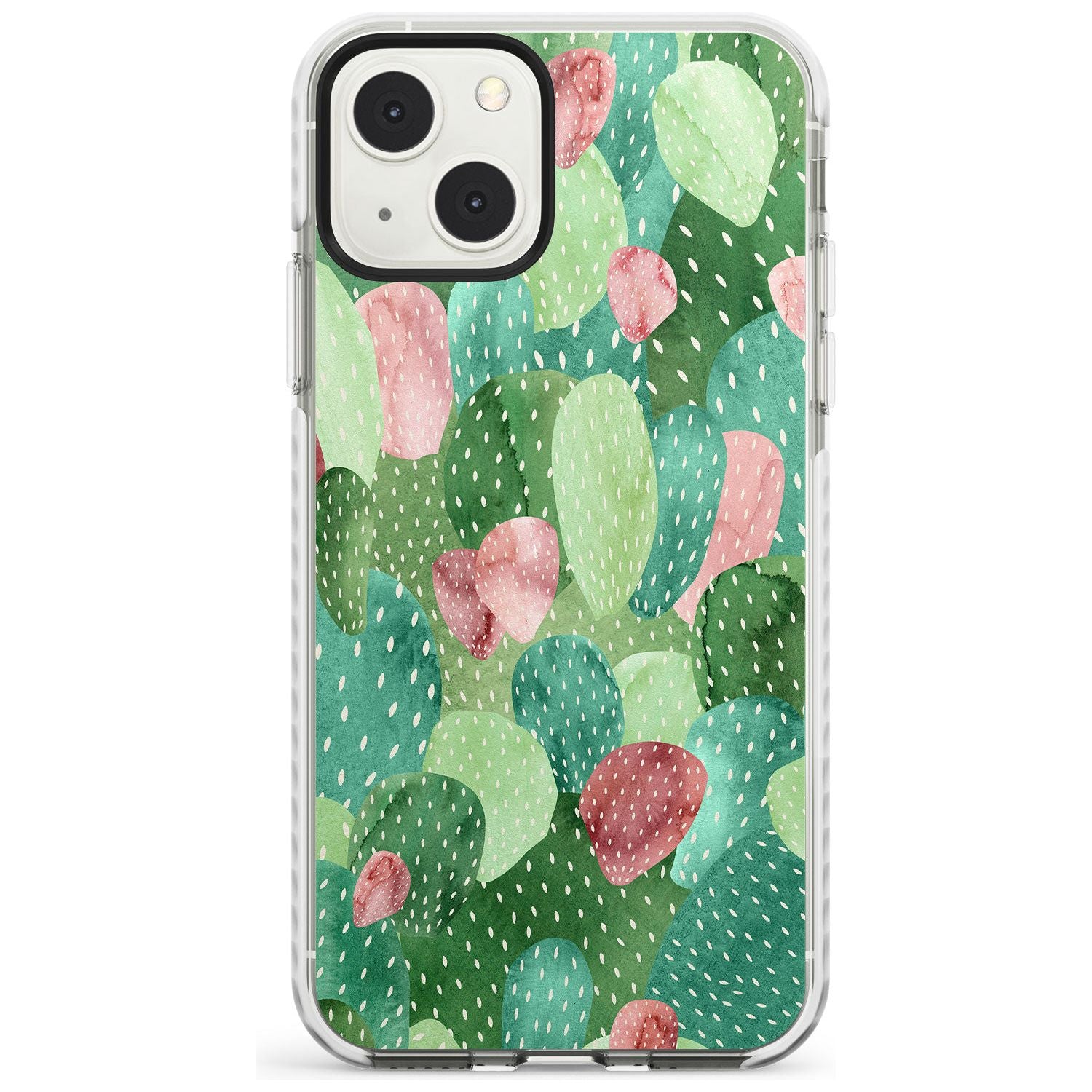 Colourful Cactus Mix Design Phone Case iPhone 13 Mini / Impact Case Blanc Space