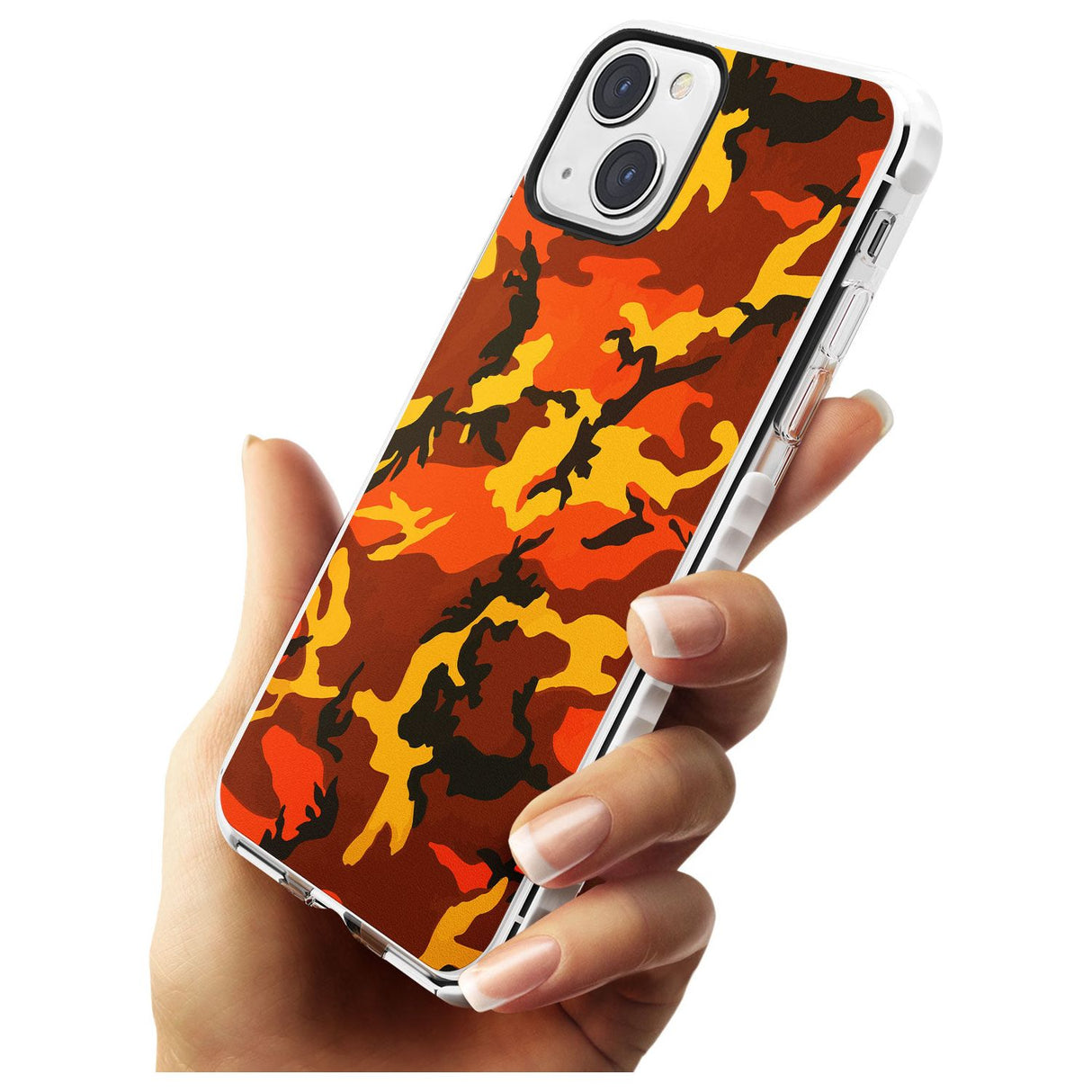 Orange Camo Impact Phone Case for iPhone 13 & 13 Mini