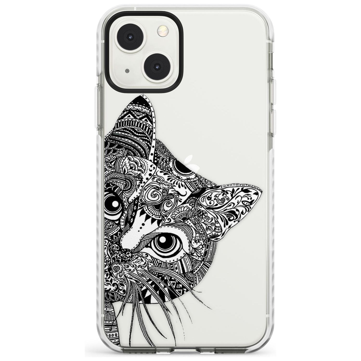 Henna Cat Phone Case iPhone 13 Mini / Impact Case Blanc Space