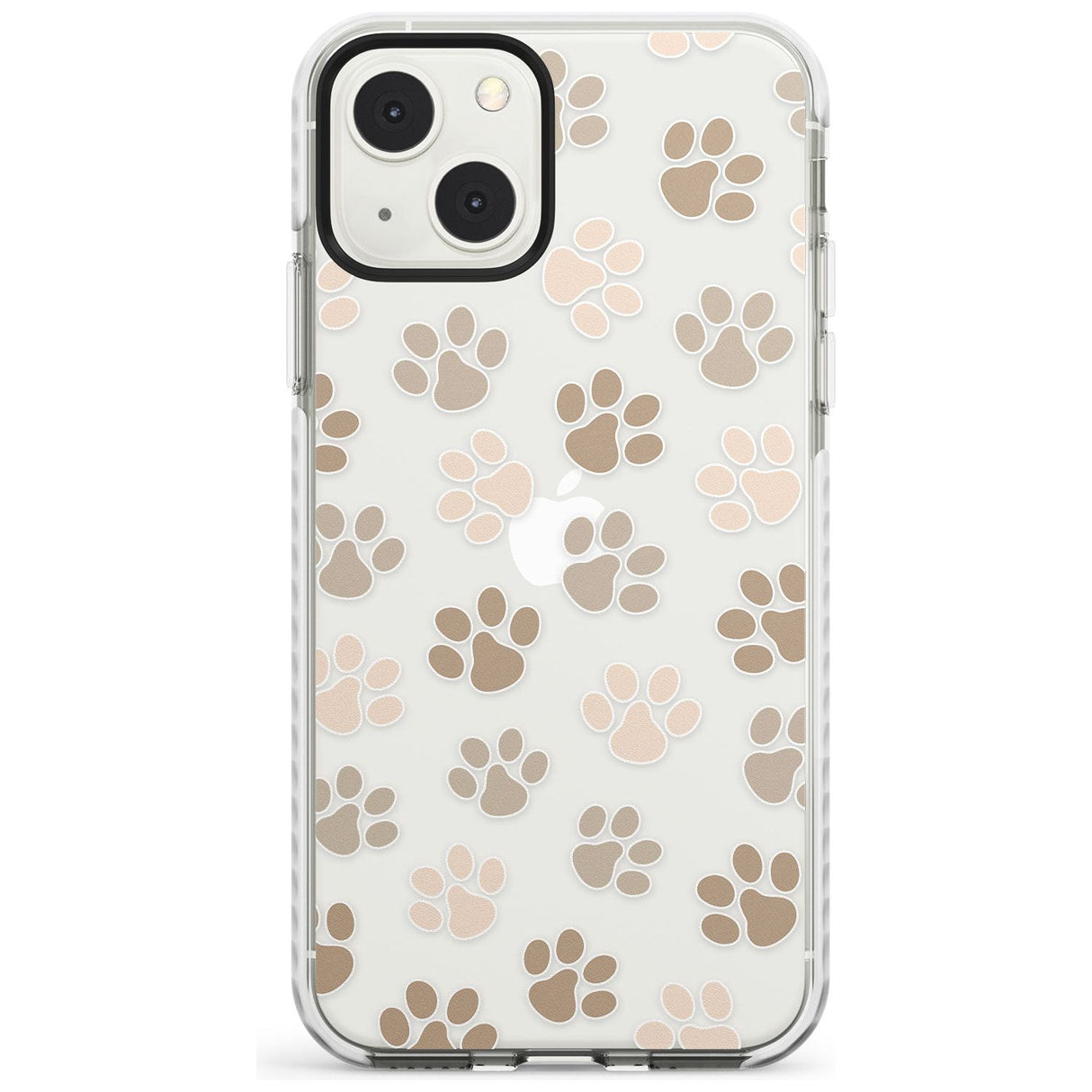 Paw Prints Phone Case iPhone 13 Mini / Impact Case Blanc Space