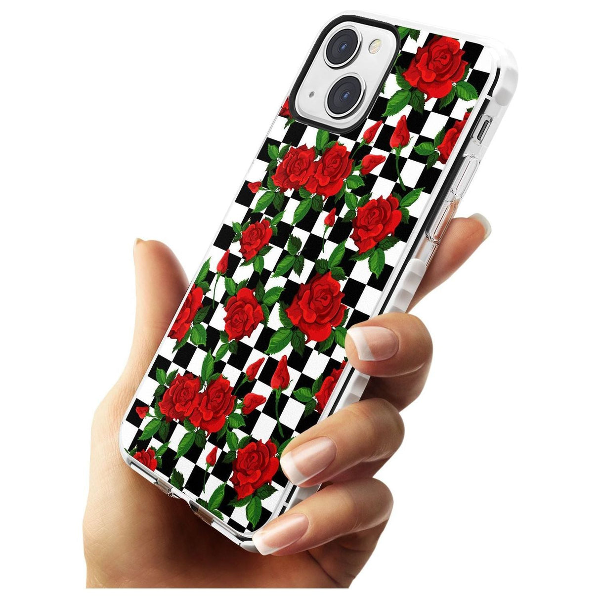 Checkered Pattern & Red Roses Phone Case iPhone 15 Pro Max / Black Impact Case,iPhone 15 Plus / Black Impact Case,iPhone 15 Pro / Black Impact Case,iPhone 15 / Black Impact Case,iPhone 15 Pro Max / Impact Case,iPhone 15 Plus / Impact Case,iPhone 15 Pro / Impact Case,iPhone 15 / Impact Case,iPhone 15 Pro Max / Magsafe Black Impact Case,iPhone 15 Plus / Magsafe Black Impact Case,iPhone 15 Pro / Magsafe Black Impact Case,iPhone 15 / Magsafe Black Impact Case,iPhone 14 Pro Max / Black Impact Case,iPhone 14 Plus