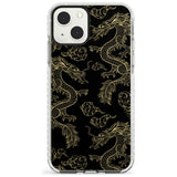 Black and Gold Dragon Pattern Impact Phone Case for iPhone 13 & 13 Mini