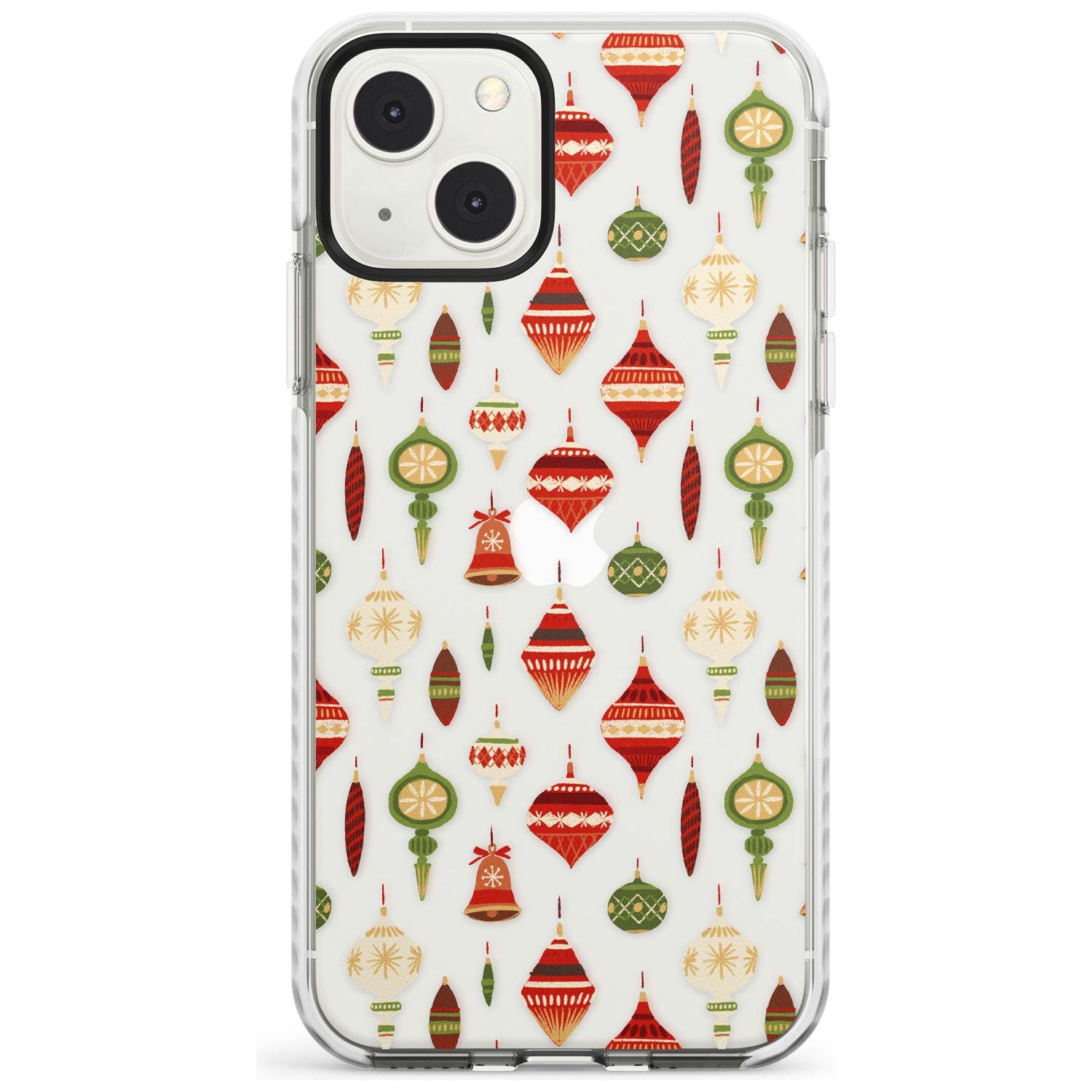 Christmas Baubles Pattern Impact Phone Case for iPhone 13 & 13 Mini