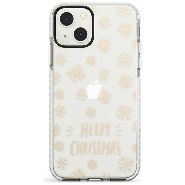 Christmas Snowflake Pattern Phone Case iPhone 13 Mini / Impact Case Blanc Space