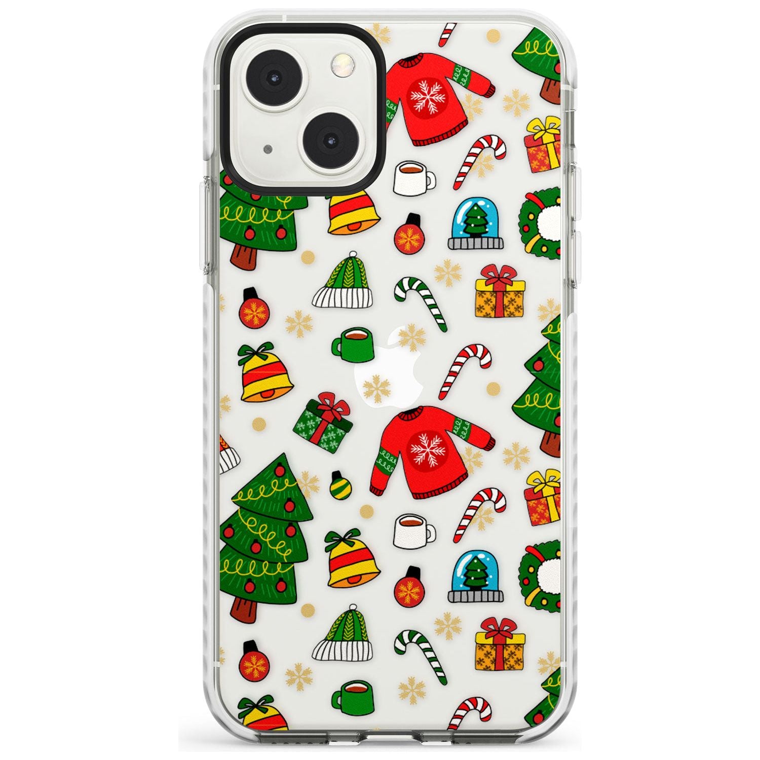 Christmas Mixture Pattern Impact Phone Case for iPhone 13 & 13 Mini