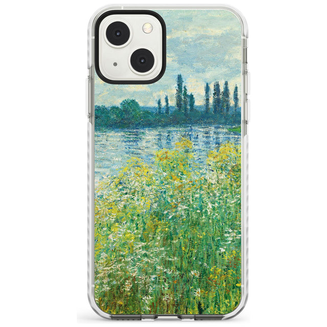 Banks of the Seine by Claude Monet Phone Case iPhone 13 Mini / Impact Case Blanc Space