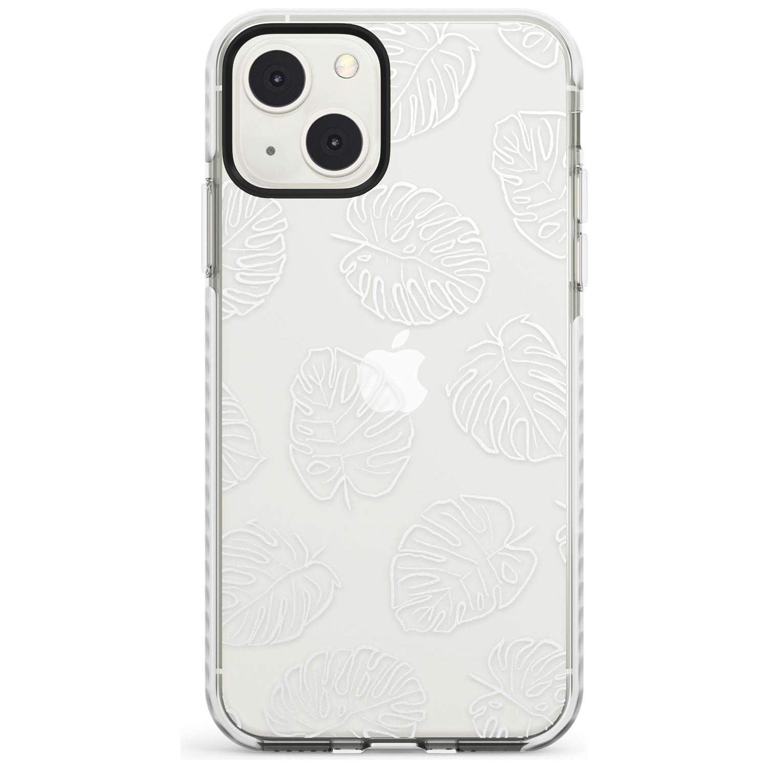 Monstera Leaves Phone Case iPhone 13 Mini / Impact Case Blanc Space
