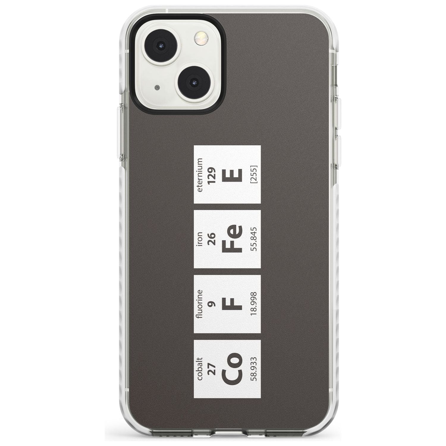 Coffee Element (Grey) Phone Case iPhone 13 Mini / Impact Case Blanc Space