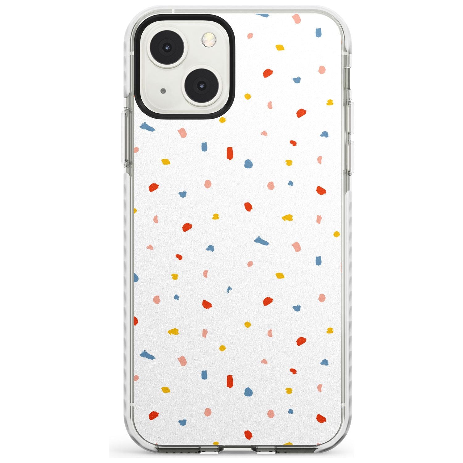 Confetti Print on Solid White Phone Case iPhone 13 Mini / Impact Case Blanc Space
