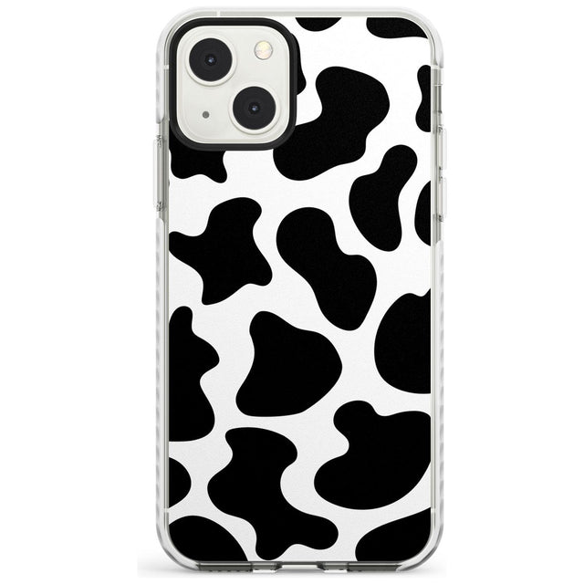 Cow Print Phone Case iPhone 13 Mini / Impact Case Blanc Space