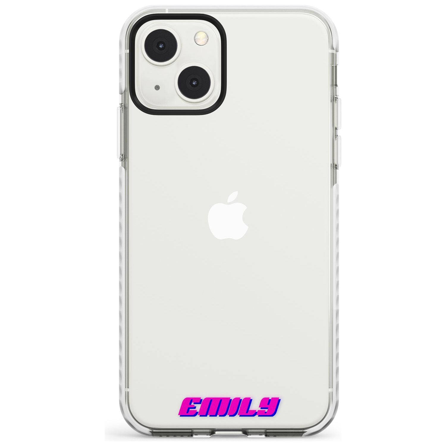 Personalised Clear Text  2C Custom Phone Case iPhone 13 Mini / Impact Case Blanc Space