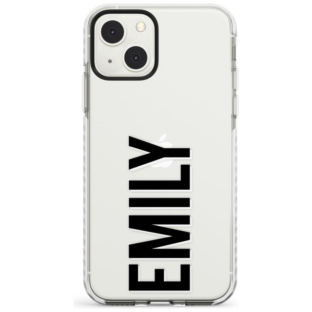 Personalised Clear Text  3A Custom Phone Case iPhone 13 Mini / Impact Case Blanc Space