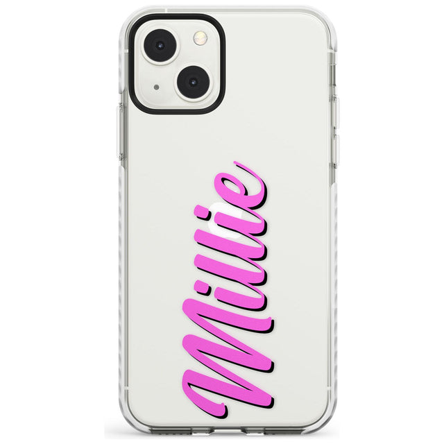 Personalised Clear Text  3C Custom Phone Case iPhone 13 Mini / Impact Case Blanc Space