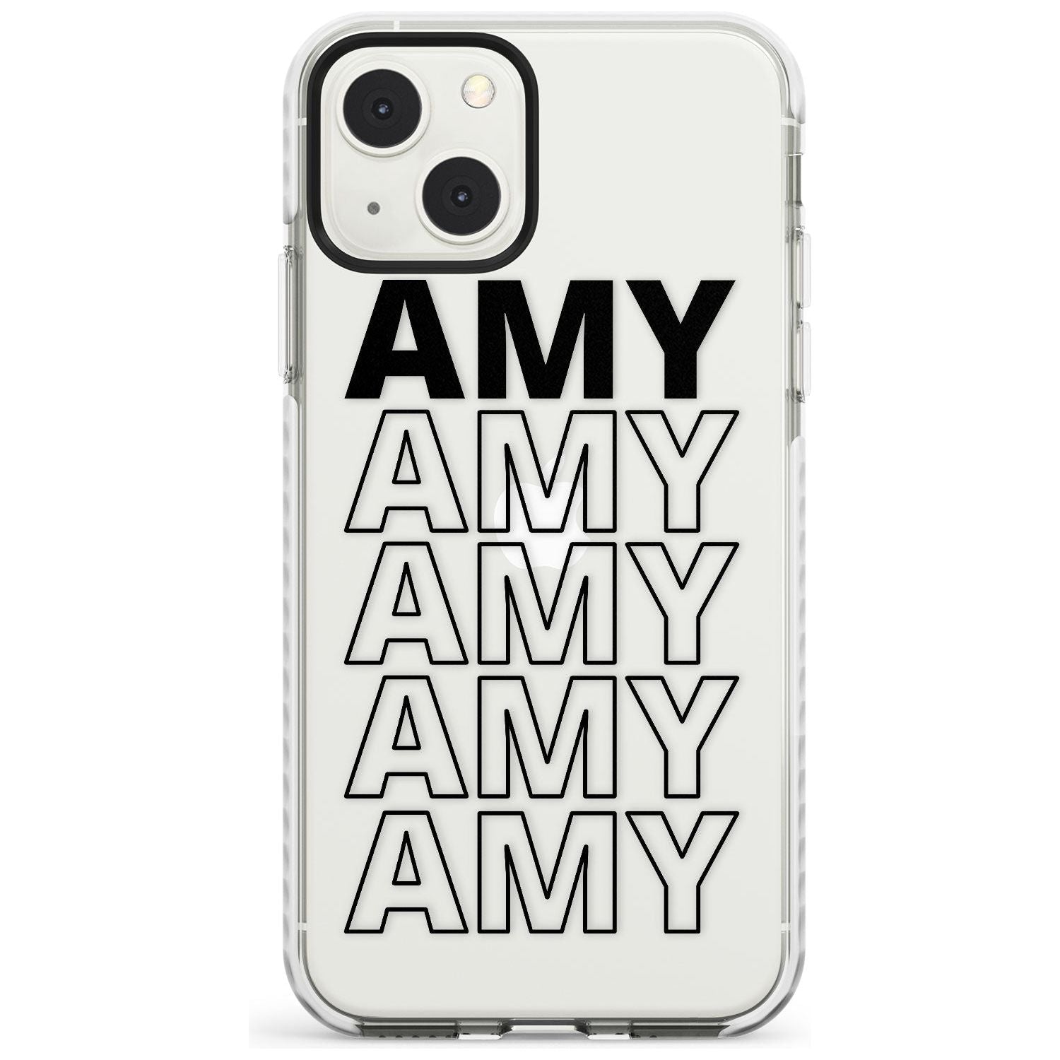 Personalised Clear Text  5A Custom Phone Case iPhone 13 Mini / Impact Case Blanc Space