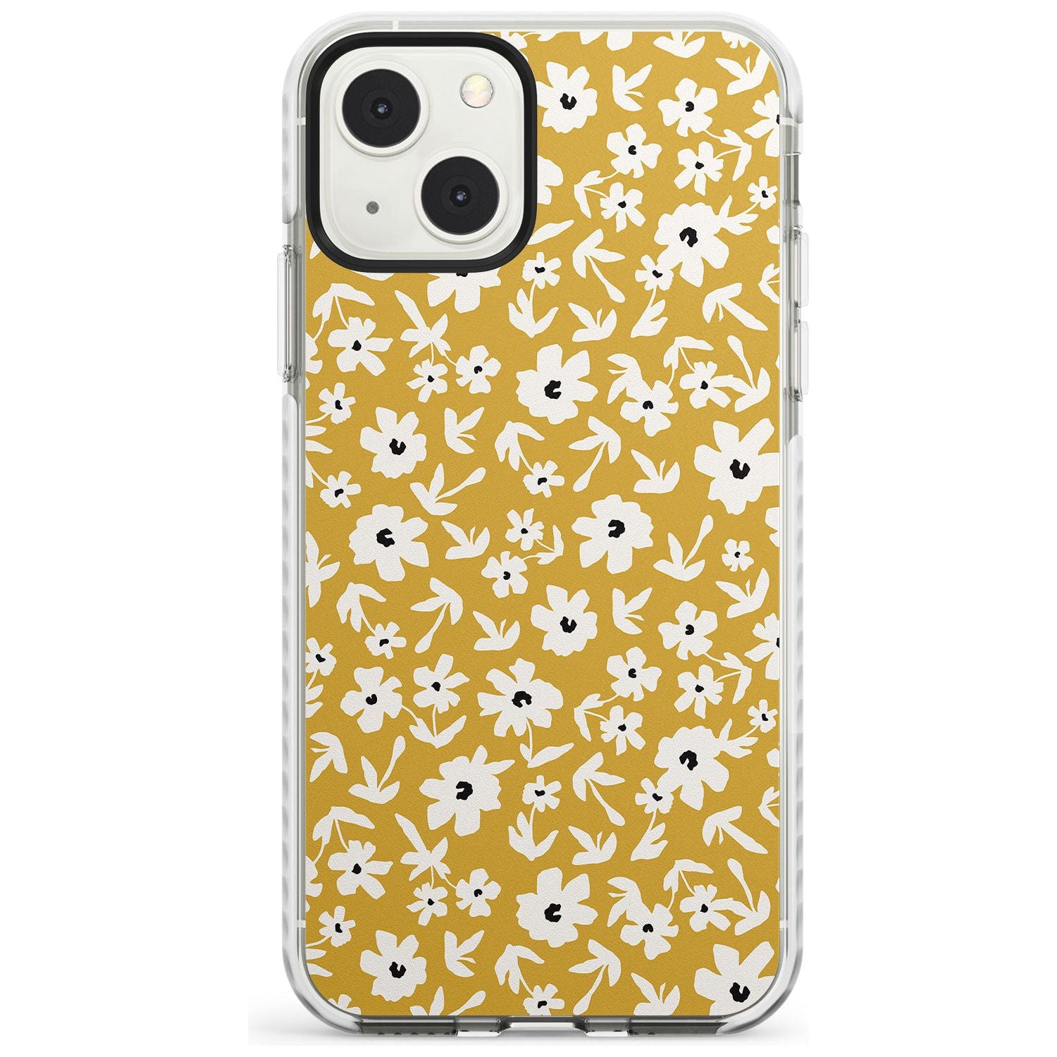 Floral Print on Mustard Cute Floral