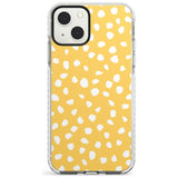 White on Yellow Dalmatian Polka Dot Spots