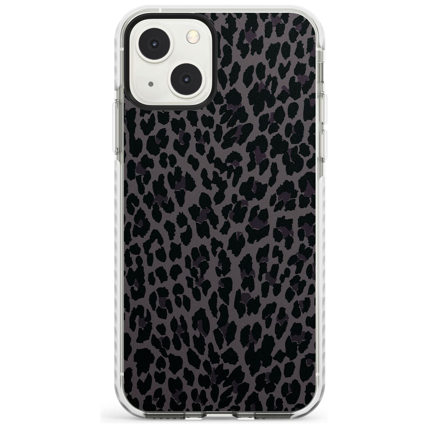 Dark Animal Print Pattern Small Leopard Phone Case iPhone 13 Mini / Impact Case Blanc Space