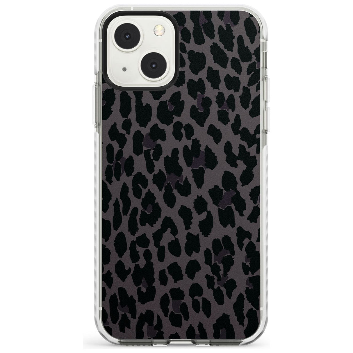Dark Animal Print Pattern Large Leopard Phone Case iPhone 13 Mini / Impact Case Blanc Space